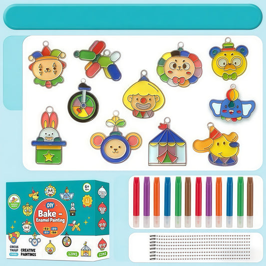 No-Bake Gel Painting Kit for Kids – DIY Creative Color Art Toy with Keychain Accessories, Preschool Handcraft Activity Set for Boys & Girls Ages 3+