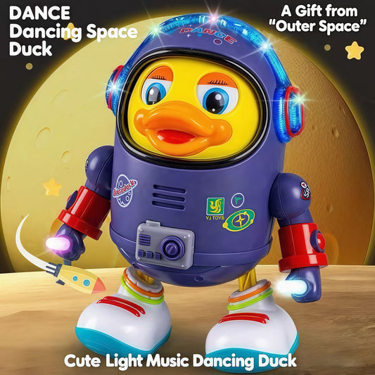 Baby Duck Toy Musical Interactive Toy Electric with Lights and Sounds Dancing Robot Space Elements for Infants Babies Kids Gifts